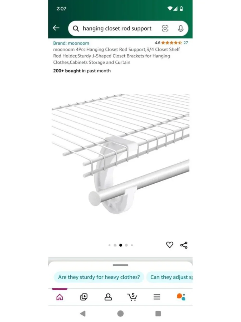 4 closet rod hanging shelf support j shaped brackets cabinets & storage
